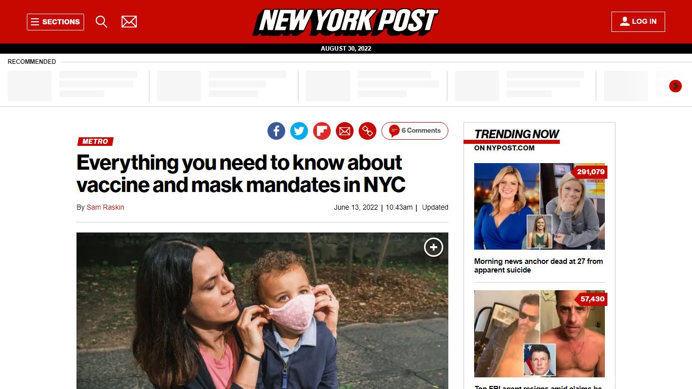 Here's where masks and vaccines are still required in NYC - New York Post