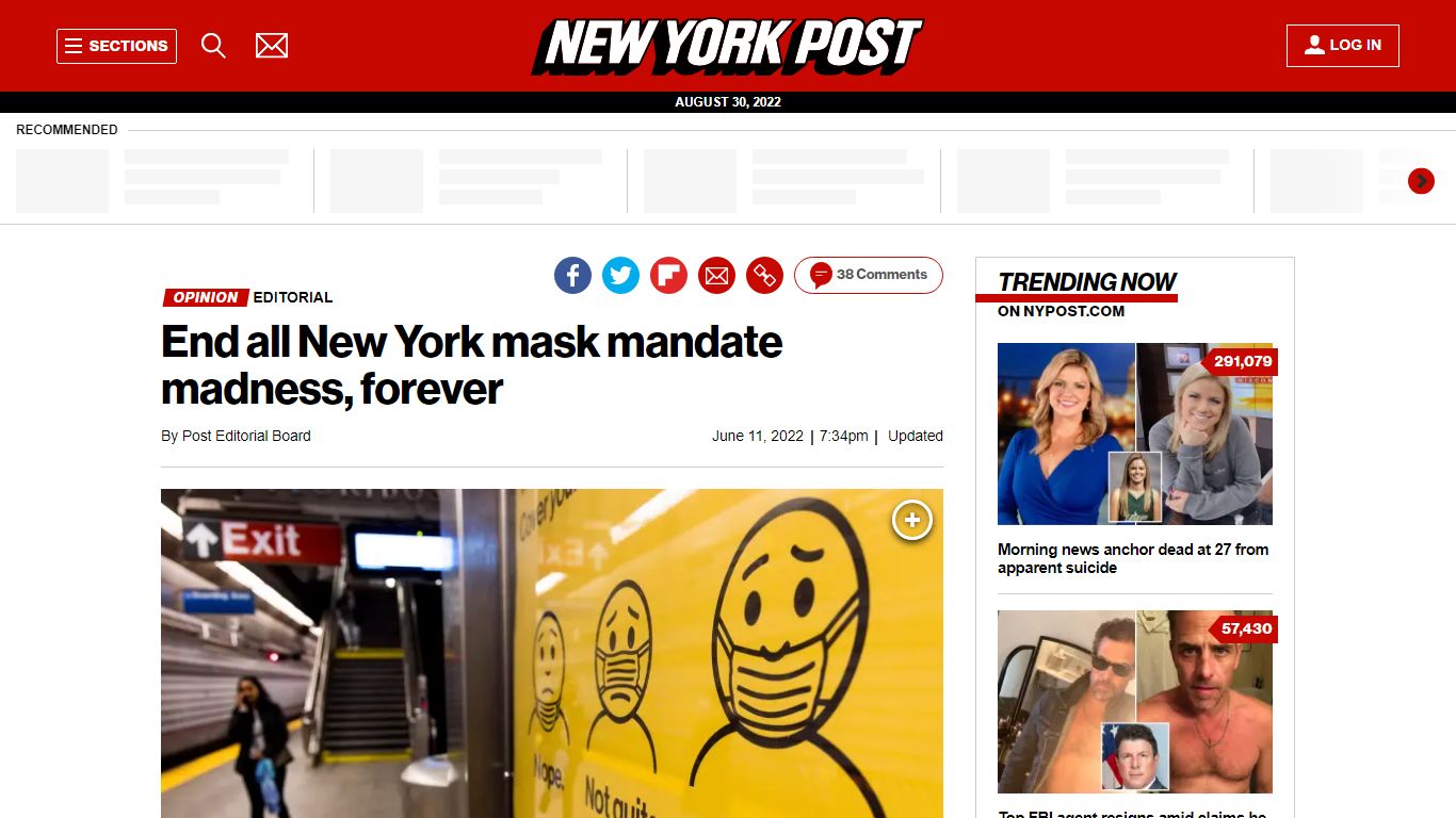 End all New York mask mandate madness, forever