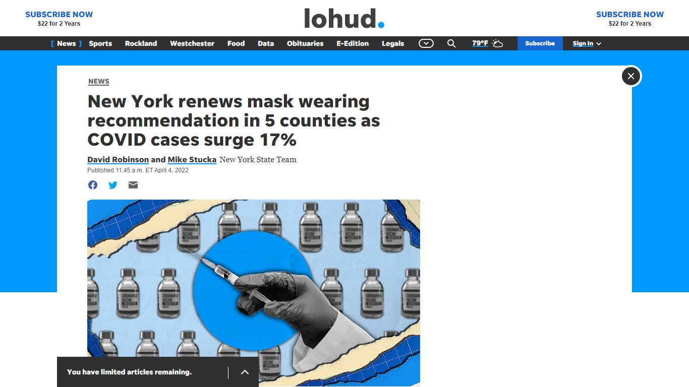 Masks recommended in 5 New York counties as COVID surges - The Journal News